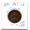 Image 2 : 1871 PEI LARGE CENT ONLY PEI COIN