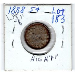 1888 5 CENT SILVER LARGE LAST 8
