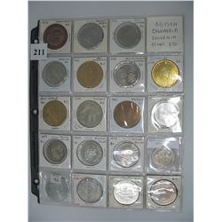 BRITISH COLUMBIA SOUVENIR COINS  (MEDALLIONS)