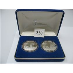 SET OF 2 - $1.00 COINS  (TWIN TOWERS & FREEDOM TOWER) *2005 COOK ISLANDS*