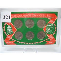 AMERICAN FRONTIER NICKEL SET  (US BUFFALO NICKELS)