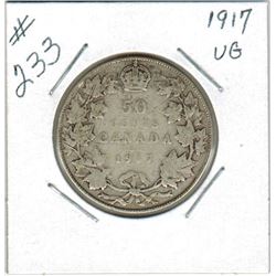 CANADIAN SILVER 50 CENT PIECE (1917)