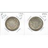 Image 1 : 2- CANADIAN SILVER 50 CENT PIECES (1942)  *WIDE DATE AND NARROW DATE TYPES*