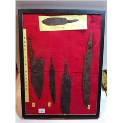 IRON AGE (SAX) BLADES IN DISPLAY CASE