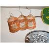 Image 2 : LOT INCLUDING A 1935 FORD EMBLEM, FORD OIL FILTER REMINDERS AND A JOHN DEERE TIN SIGN