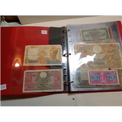 LOT OF 37 FOREIGN BANKNOTES (IN ALBUM)