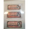 Image 1 : LOT OF 3-TWO DOLLAR BILLS (1954) *ALL DIFFERENT SIGNATURES*