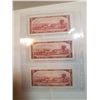 Image 5 : LOT OF 3-TWO DOLLAR BILLS (1954) *ALL DIFFERENT SIGNATURES*