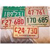 Image 2 : LOT OF 9 LICENSE PLATES (SASK) *1968-1975-4 ARE 1973 RCMP*