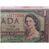Image 3 : LOT OF 3-ONE DOLLAR BILLS (CANADA) *1954* (ONE IS REPLACEMENT)