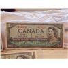 Image 5 : LOT OF 3-ONE DOLLAR BILLS (CANADA) *1954* (ONE IS REPLACEMENT)