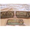Image 1 : LOT OF 3-ONE DOLLAR BILLS (CANADA) *1937-1954 REPLACEMENT-1967 SERIAL NUMBERED*