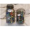 Image 1 : 2 JARS FULL OF MARBLES
