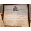 Image 2 : RCMP MISSION RESOLUTION PLAQUE (1937 ORDER SHEET, HISTORICAL MAP)
