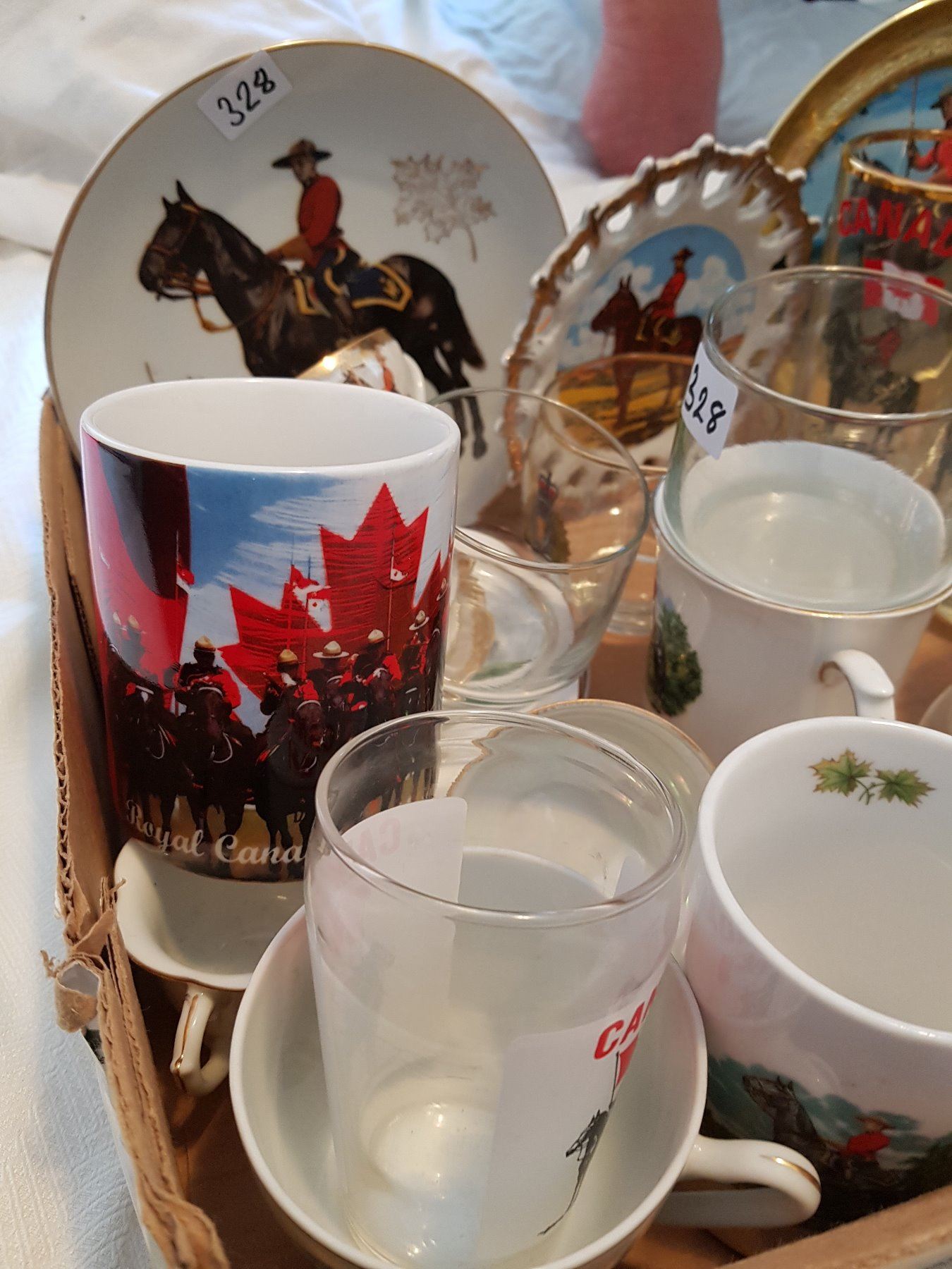 RCMP LOT (CUPS, SAUCERS, MUGS, PLATES, ETC..)