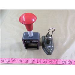HOLE PUNCH AND NUMBER STAMP