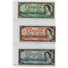Image 1 : LOT OF 3 CANADIAN BANKNOTES ($1--$2--$5) *1954* (CANADA)