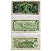 Image 2 : LOT OF 3-ONE DOLLAR BILLS (CANADA) *1937-1954-1973*