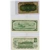 Image 2 : ONE SHINPLASTER AND 2 ONE DOLLAR BILLS (CANADA) *SHINPLASTER=1923--$1=1954, 1973*