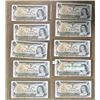 Image 2 : LOT OF 10 ONE DOLLAR BILLS WITH SEQUENTIAL SERIAL NUMBERS (CANADA) *1973* (ECL8854888-ECL8854897)