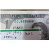 Image 4 : LOT OF 10 ONE DOLLAR BILLS WITH SEQUENTIAL SERIAL NUMBERS (CANADA) *1973* (ECL8854888-ECL8854897)