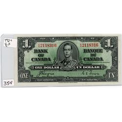 ONE DOLLAR BILL (CANADA) *1937*