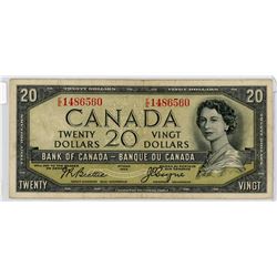 TWENTY DOLLAR BILL (CANADA) *1954* (DEVILS HEAD)