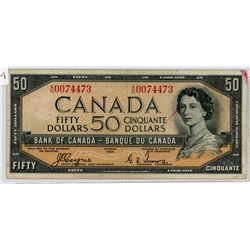 FIFTY DOLLAR BILL (CANADA) *1954* (DEVILS HEAD)