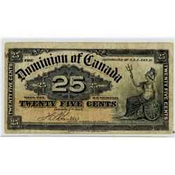 TWENTY FIVE CENT BILL (CANADA-SHINPLASTER) *1900* (BOVILLE)