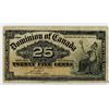 Image 1 : TWENTY FIVE CENT BILL (CANADA-SHINPLASTER) *1900* (BOVILLE)