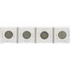 Image 2 : 4-TWENTY FIVE CENT COINS (CANADA-SEQUENCIAL YEARS) *1943-1944-1945-1946* (SILVER)