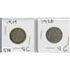 Image 1 : 2 TWENTY FIVE CENT COINS (CANADA) *1919-1920* (SILVER)