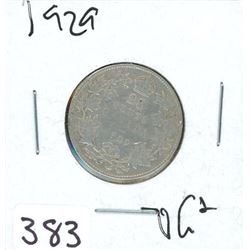 TWENTY FIVE CENT COIN (CANADA) *1929* (SILVER)