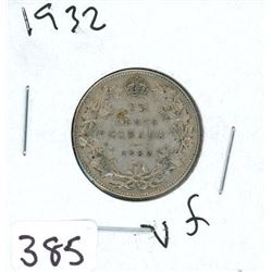 TWENTY FIVE CENT COIN (CANADA) *1932* (SILVER)