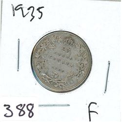 TWENTY FIVE CENT COIN (CANADA) *1935* (SILVER)