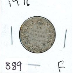 TWENTY FIVE CENT COIN (CANADA) *1936* (SILVER)