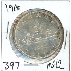 ONE DOLLAR COIN (CANADA) *1965* (SILVER)