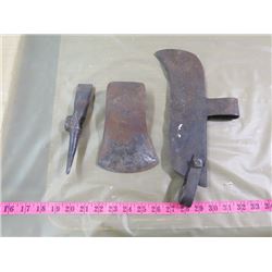 CHIPPING HAMMER, AXE HEAD AND BRUSH AXE (1 IS DIAMOND BRAND)