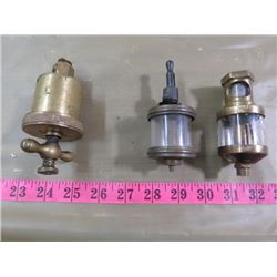 LOT OF THREE BRASS OILERS