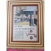 Image 2 : LOT OF TWO BA ADVERTISING PIECES (FRAMED)