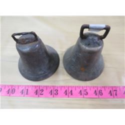 LOT OF TWO BRASS BELLS