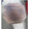 Image 2 : OAK PEDESTAL TABLE (SOME DAMAGE) *12" X12" X 30.5"*