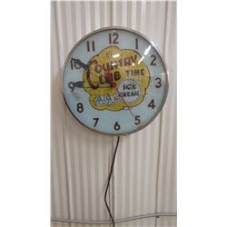 COUNTRY CLUB TIME CLOCK (CANADIAN NEON RAY CLOCK CO. LTD.) *WORKS AND LIGHTS UP*