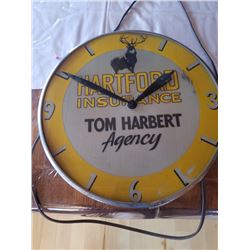 HARTFORD INSURANCE CLOCK (CANADIAN NEON RAY)