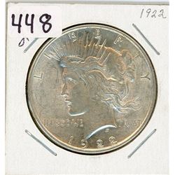ONE DOLLAR COIN (USA) *1922* (PEACE) *SILVER*