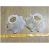 Image 2 : PAIR OF VASOLINE GLASS LAMP SHADES
