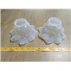 Image 3 : PAIR OF VASOLINE GLASS LAMP SHADES