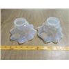 Image 4 : PAIR OF VASOLINE GLASS LAMP SHADES