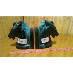 Blue Mountain Pottery Horse Bookends