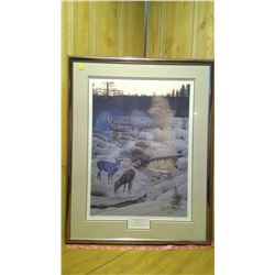 Ducks Unlimited Print "Whitetails at Dawn" by Judy Lalingo 1992 535/725